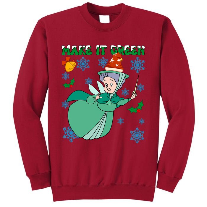 Good Fairy Fauna Make It Green Fauna Christmas Lights Tall Sweatshirt