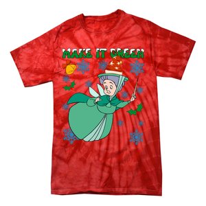 Good Fairy Fauna Make It Green Fauna Christmas Lights Tie-Dye T-Shirt