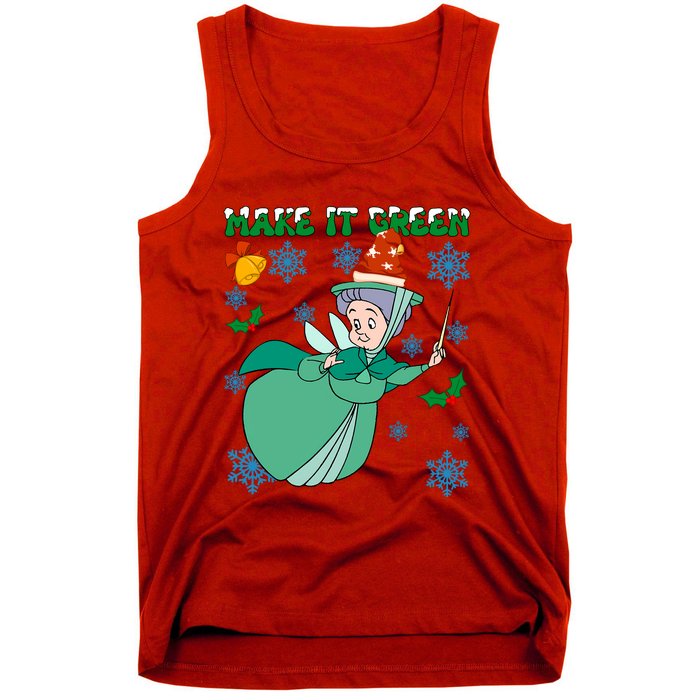 Good Fairy Fauna Make It Green Fauna Christmas Lights Tank Top