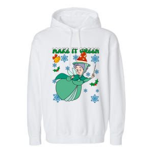 Good Fairy Fauna Make It Green Fauna Christmas Lights Garment-Dyed Fleece Hoodie