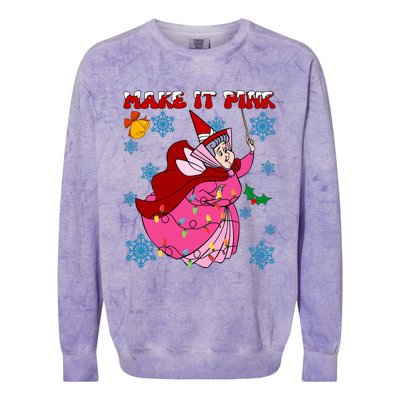 Good Fairy Flora Make It Flora Christmas Lights Colorblast Crewneck Sweatshirt