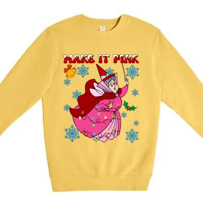 Good Fairy Flora Make It Flora Christmas Lights Premium Crewneck Sweatshirt