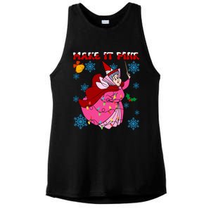 Good Fairy Flora Make It Flora Christmas Lights Ladies PosiCharge Tri-Blend Wicking Tank