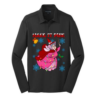 Good Fairy Flora Make It Flora Christmas Lights Silk Touch Performance Long Sleeve Polo