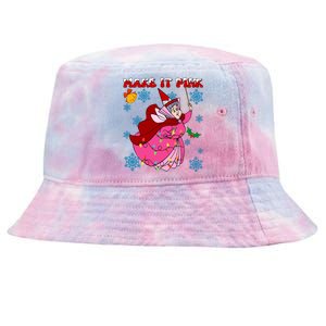 Good Fairy Flora Make It Flora Christmas Lights Tie-Dyed Bucket Hat