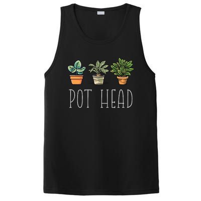 Gardening Farmer Funny Pot Head Plants Gardener Mom PosiCharge Competitor Tank