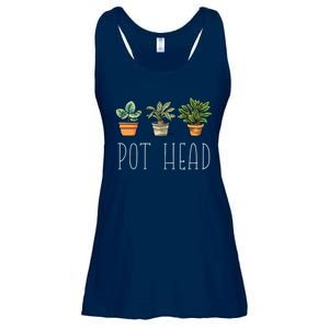 Gardening Farmer Funny Pot Head Plants Gardener Mom Ladies Essential Flowy Tank