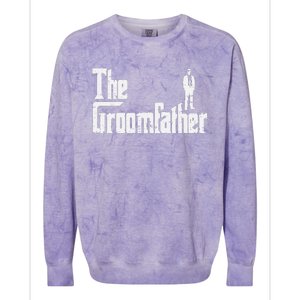 Groom Father Funny Wedding Party Rehearsal Dinner Dad Colorblast Crewneck Sweatshirt