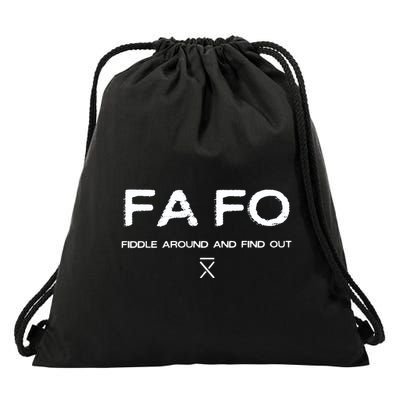 Grannybibbins Fafo Fiddle Around And Find Out Drawstring Bag