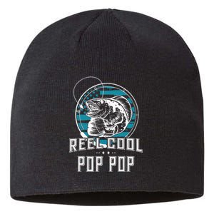 Gift For Fathers Day Reel Cool Pop Pop Fishing Sustainable Beanie