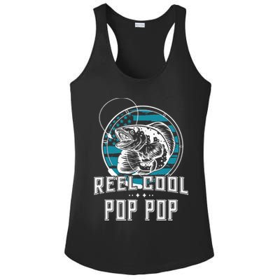 Gift For Fathers Day Reel Cool Pop Pop Fishing Ladies PosiCharge Competitor Racerback Tank