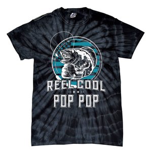 Gift For Fathers Day Reel Cool Pop Pop Fishing Tie-Dye T-Shirt