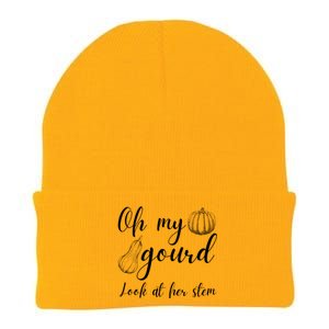 Gourd Funny Fall Pun Oh My Gourd Great Gift Knit Cap Winter Beanie