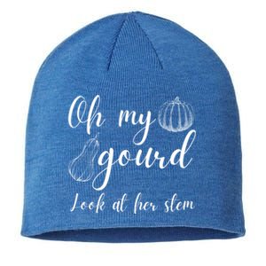 Gourd Funny Fall Pun Oh My Gourd Great Gift Sustainable Beanie