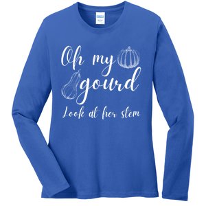 Gourd Funny Fall Pun Oh My Gourd Great Gift Ladies Long Sleeve Shirt