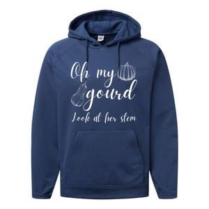 Gourd Funny Fall Pun Oh My Gourd Great Gift Performance Fleece Hoodie