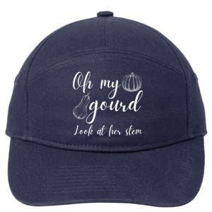 Gourd Funny Fall Pun Oh My Gourd Great Gift 7-Panel Snapback Hat