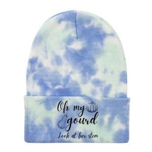 Gourd Funny Fall Pun Oh My Gourd Great Gift Tie Dye 12in Knit Beanie