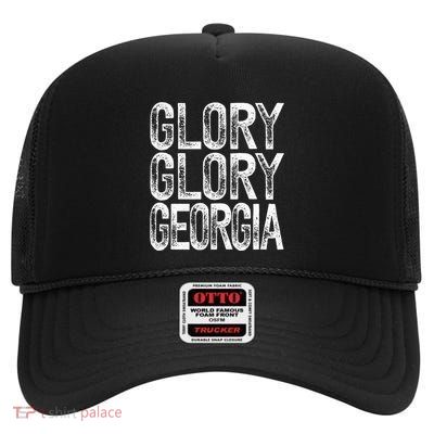 Georgia Fans Fight Song Cute Glory White On Red High Crown Mesh Back Trucker Hat