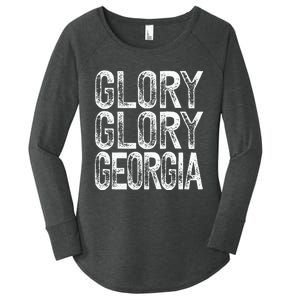 Georgia Fans Fight Song Cute Glory White On Red Women's Perfect Tri Tunic Long Sleeve Shirt