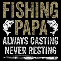 Grandpa Fishing Fishing Papa Always Casting Never Resting .Png City Backpack