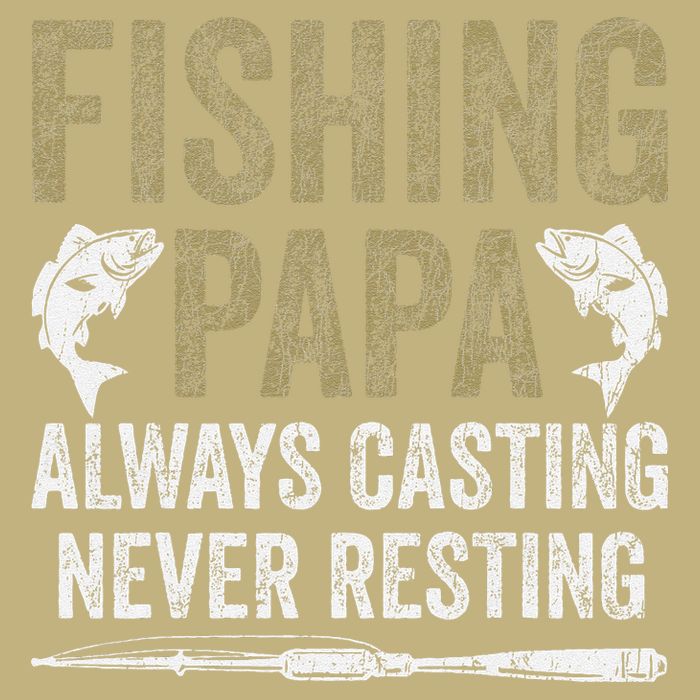 Grandpa Fishing Fishing Papa Always Casting Never Resting .Png Cooling Performance Crew T-Shirt