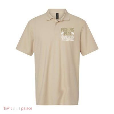 Grandpa Fishing Fishing Papa Always Casting Never Resting .Png Polo