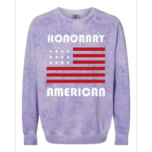 Gift For Foreign Exchange Students Funny Honorary American Colorblast Crewneck Sweatshirt