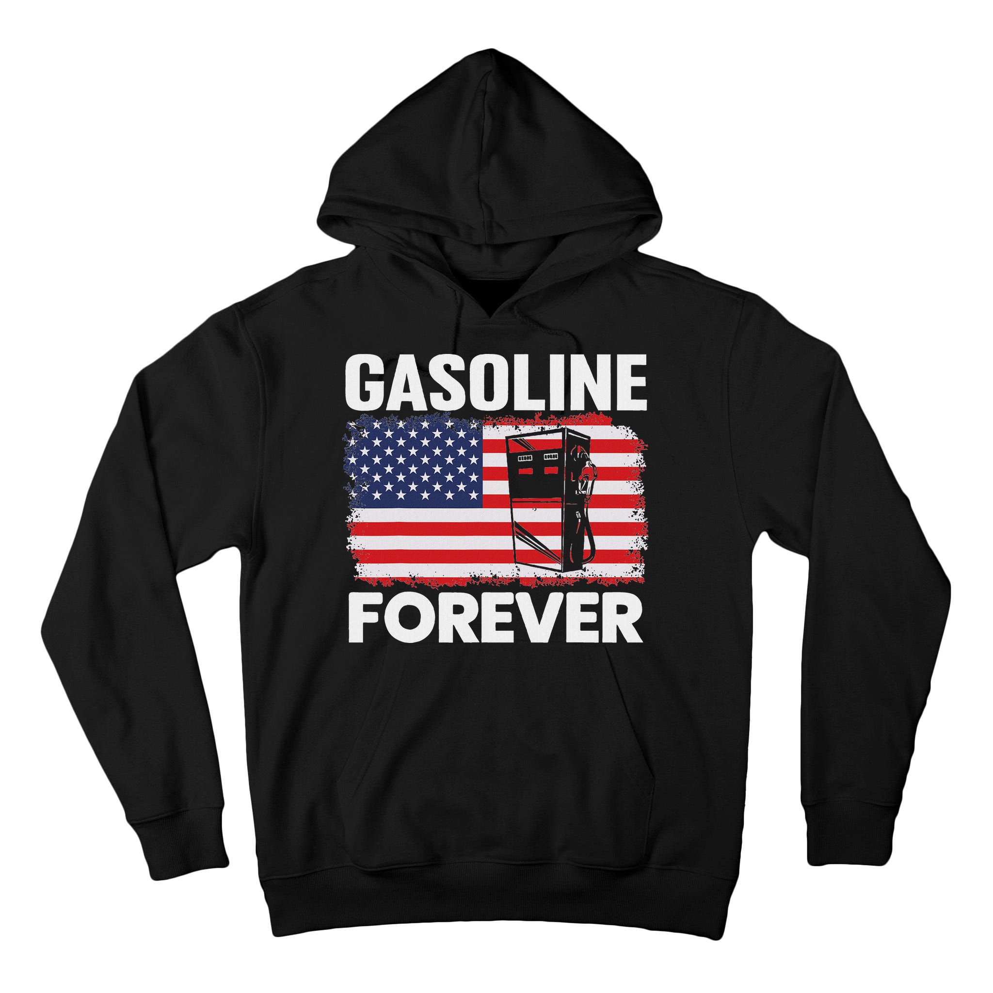 G.A.S.O.L.I.N.E Forever Funny Gas Cars Lover Patriotic Usa Flag Tall Hoodie
