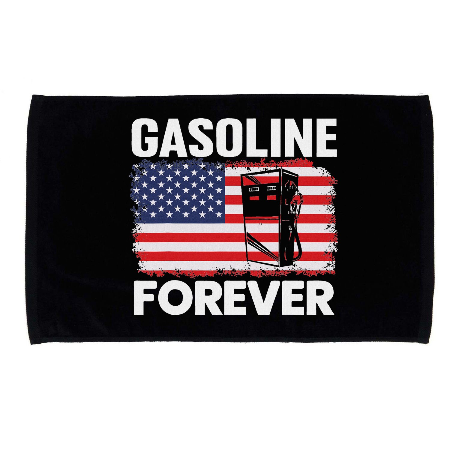 G.A.S.O.L.I.N.E Forever Funny Gas Cars Lover Patriotic Usa Flag Microfiber Hand Towel