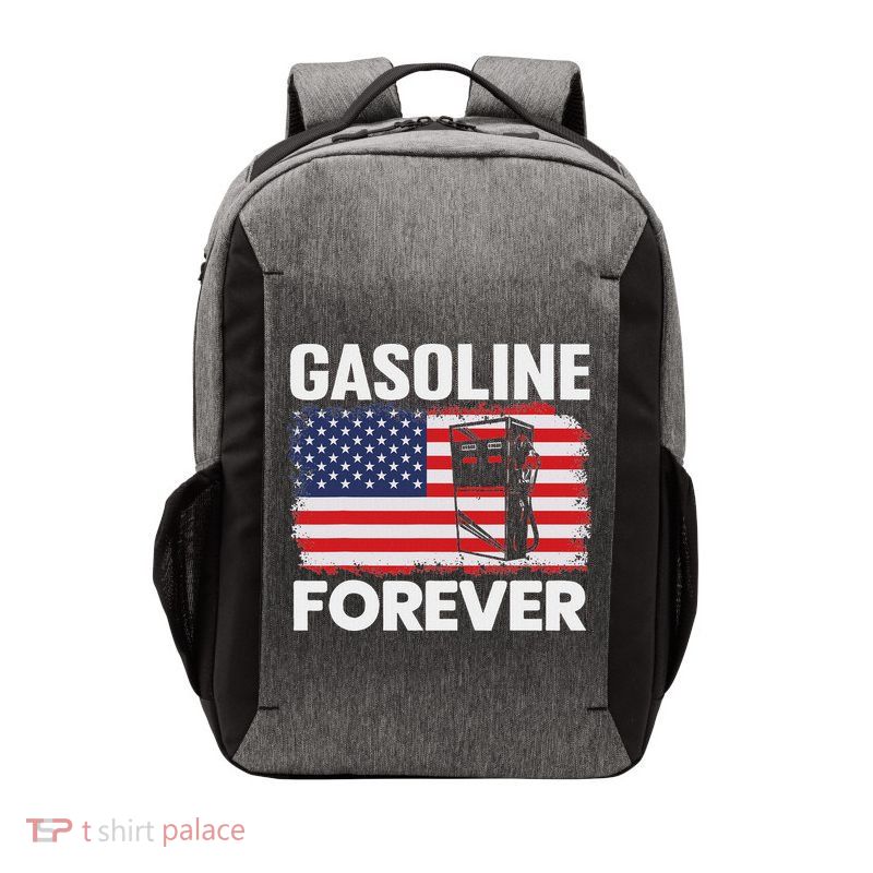 G.A.S.O.L.I.N.E Forever Funny Gas Cars Lover Patriotic Usa Flag Vector Backpack