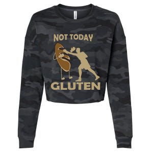 Gluten Free Funny Not Today Gluten Cropped Pullover Crew