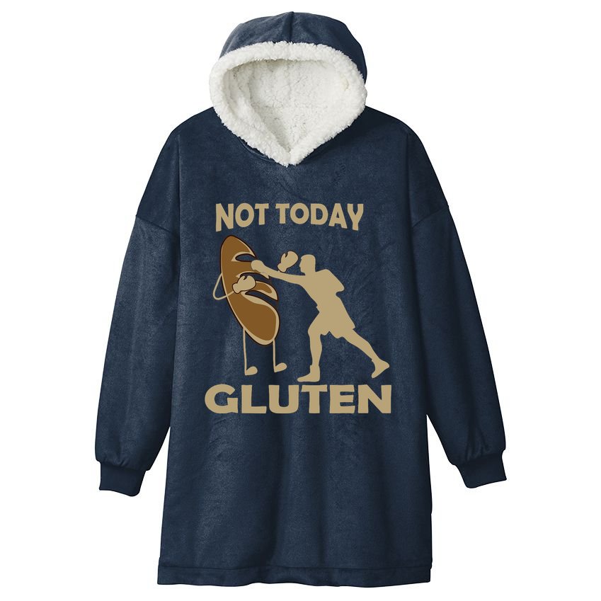 Gluten Free Funny Not Today Gluten Hooded Wearable Blanket