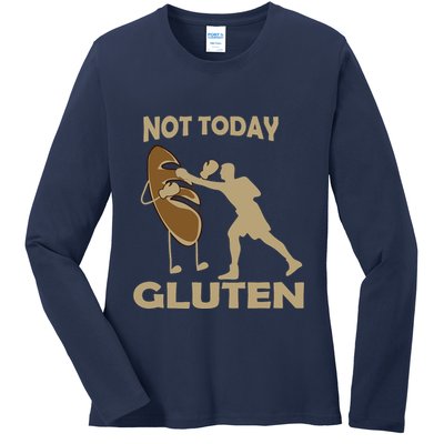 Gluten Free Funny Not Today Gluten Ladies Long Sleeve Shirt