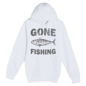 Gone Fishin Funny Bass Fishing Premium Pullover Hoodie