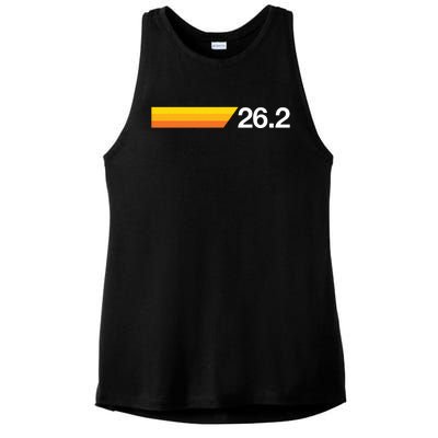 Gift For First Marathon 262 Marathoner Retro Runner Ladies PosiCharge Tri-Blend Wicking Tank