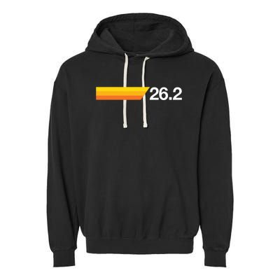 Gift For First Marathon 262 Marathoner Retro Runner Garment-Dyed Fleece Hoodie