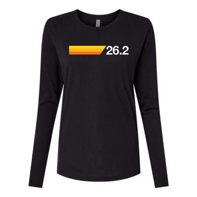 Gift For First Marathon 262 Marathoner Retro Runner Womens Cotton Relaxed Long Sleeve T-Shirt