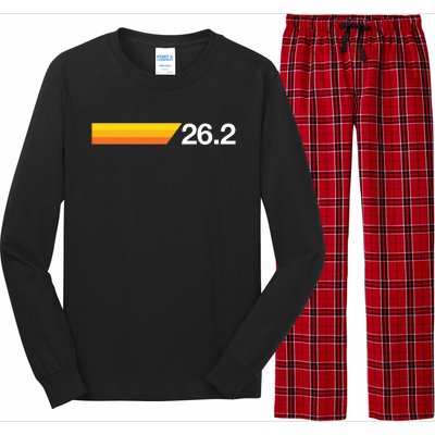 Gift For First Marathon 262 Marathoner Retro Runner Long Sleeve Pajama Set