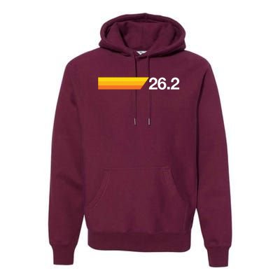 Gift For First Marathon 262 Marathoner Retro Runner Premium Hoodie