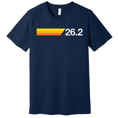 Gift For First Marathon 262 Marathoner Retro Runner Premium T-Shirt