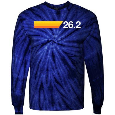 Gift For First Marathon 262 Marathoner Retro Runner Tie-Dye Long Sleeve Shirt