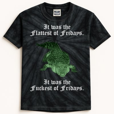 Gator Flat Fuck Friday's Funny Kids Tie-Dye T-Shirt