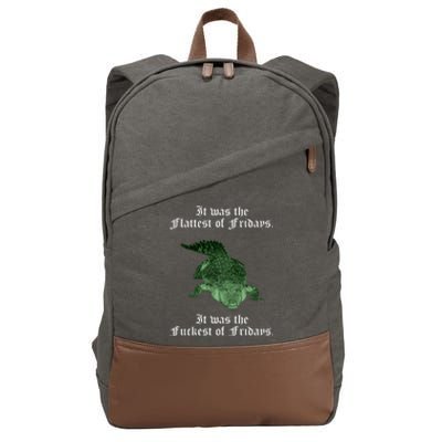 Gator Flat Fuck Friday's Funny Cotton Canvas Backpack