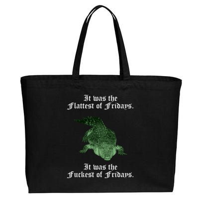 Gator Flat Fuck Friday's Funny Cotton Canvas Jumbo Tote