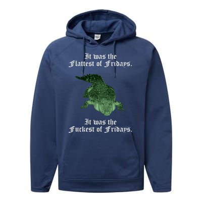 Gator Flat Fuck Friday's Funny Performance Fleece Hoodie