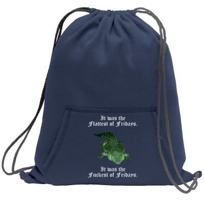 Gator Flat Fuck Friday's Funny Sweatshirt Cinch Pack Bag