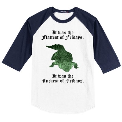 Gator Flat Fuck Friday's Funny Baseball Sleeve Shirt