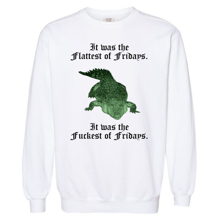 Gator Flat Fuck Friday's Funny Garment-Dyed Sweatshirt