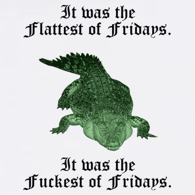 Gator Flat Fuck Friday's Funny T-Shirt